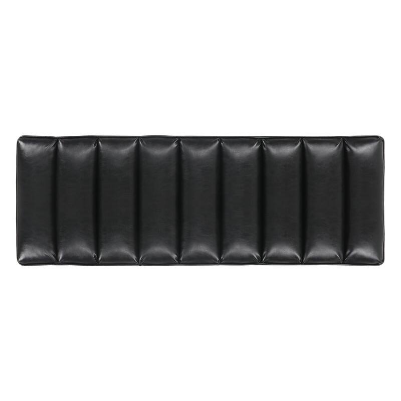 53'' PU Leather Upholstered Bench with Metal Base for Bedroom and Entryway