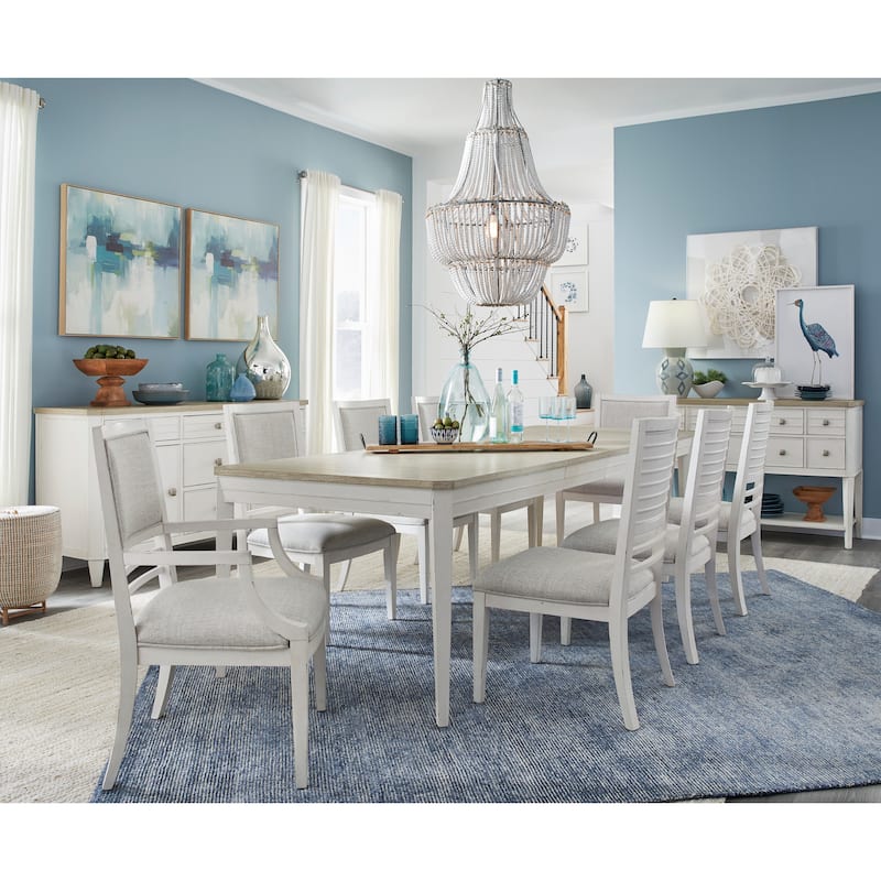Salt Life Home Echo Isles Sea Pearl And Driftwood Upholstered Side Chair Two Pack - 20.13''W x 25.13''D x 38''H