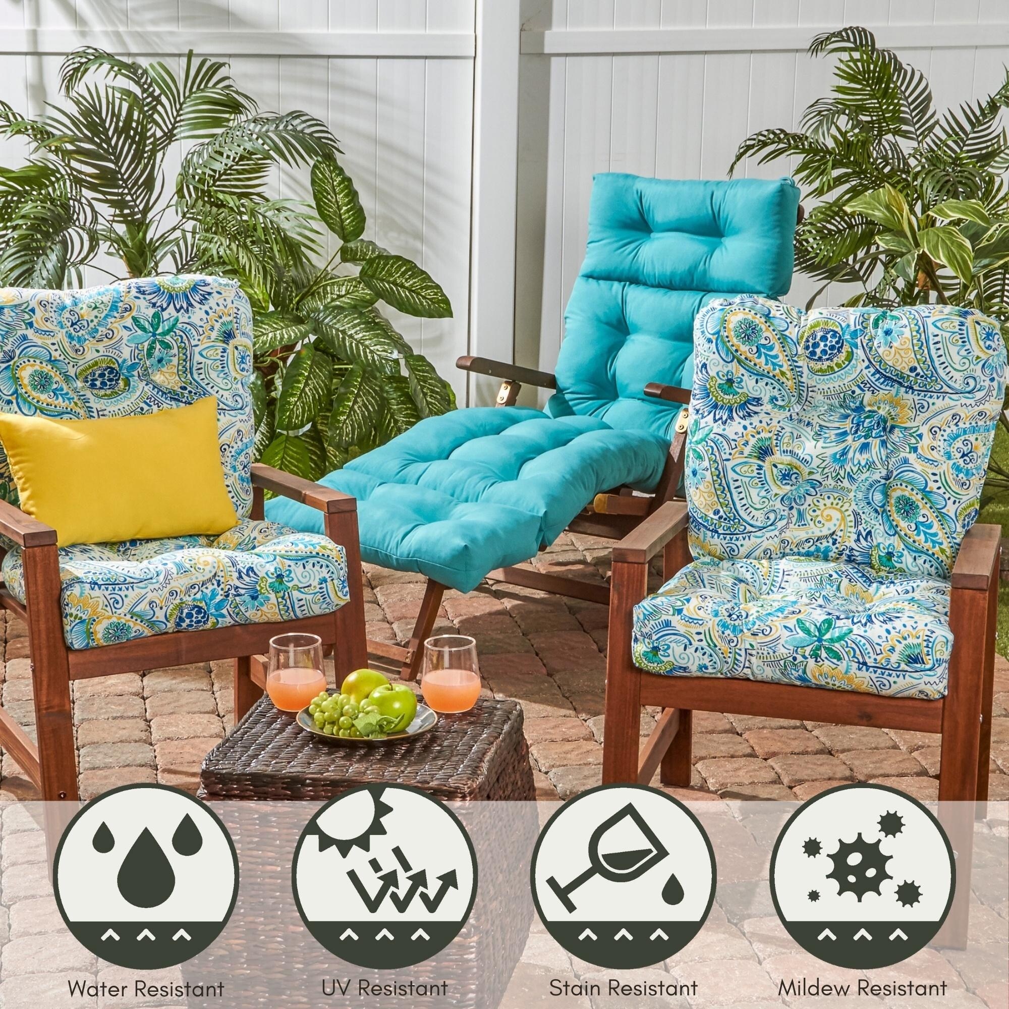 Painted Paisley Outdoor Seat Back Chair Cushion Cushion Only On Sale Bed Bath Beyond 22751359