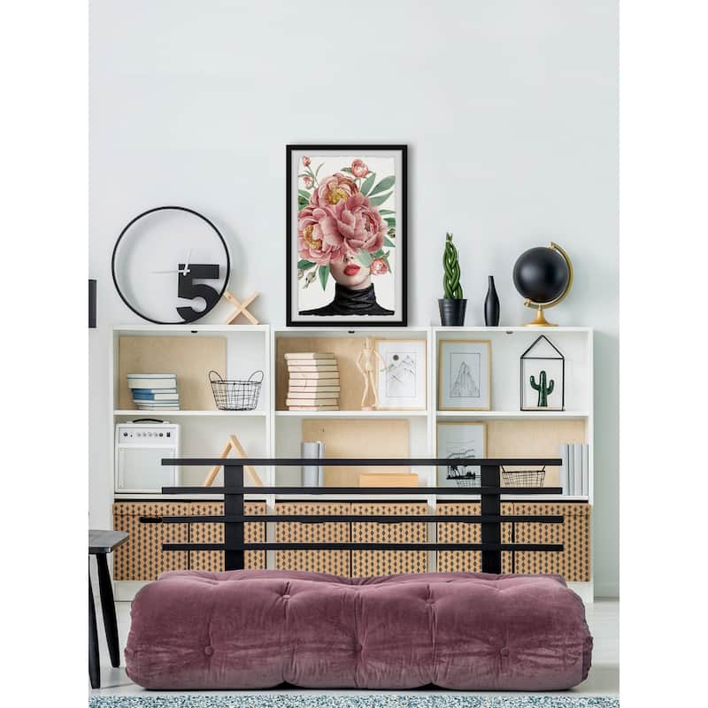 'Beauty and Flowers' Framed Painting Print