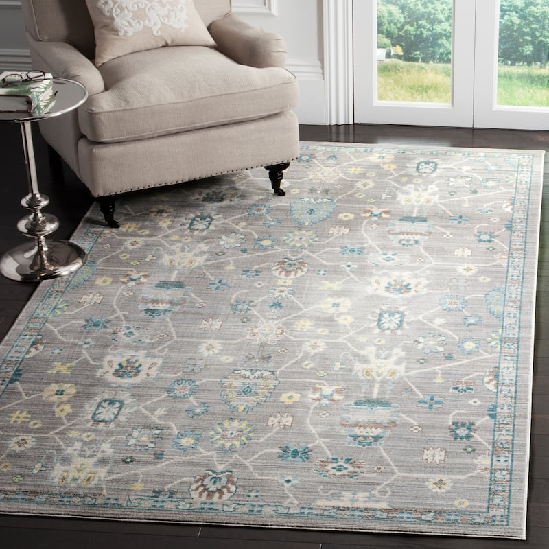 SAFAVIEH Valencia Raushan Distressed Vintage Boho Oriental Polyester Rug - 8' x 10' - Mauve/Mauve