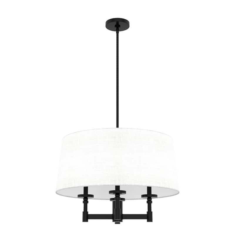 Hunter Briargrove 4-Light Chandelier with Shade - Kitchen Island, Dining Room, Entry - Geometric, Transitional - 24"