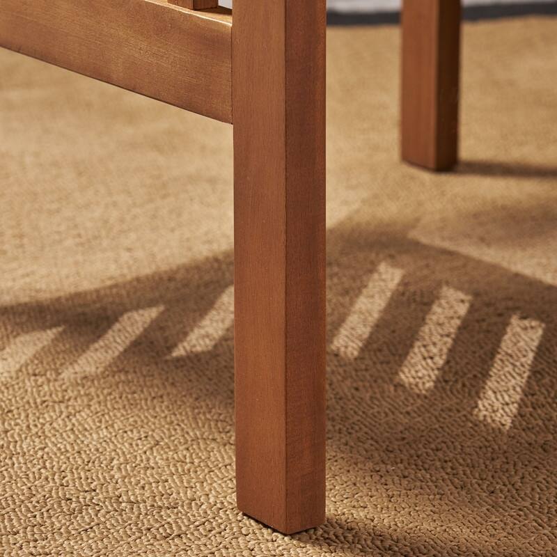 2-Piece Acacia Wood Dining Chair Set with Water-Resistant Cushions