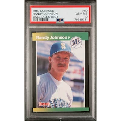 Randy Johnson 1989 Donruss Baseballs Best Rookie Card #80 Graded PSA 10 - 8'6" x 11'6"