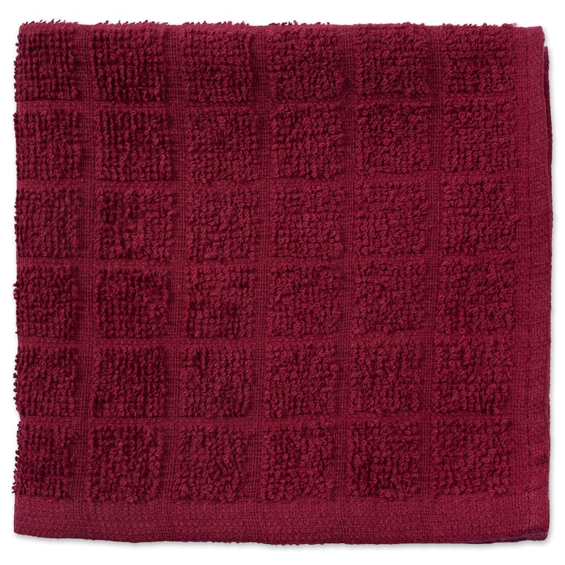 DII Solid Windowpane Terry Dishcloth Set of 6