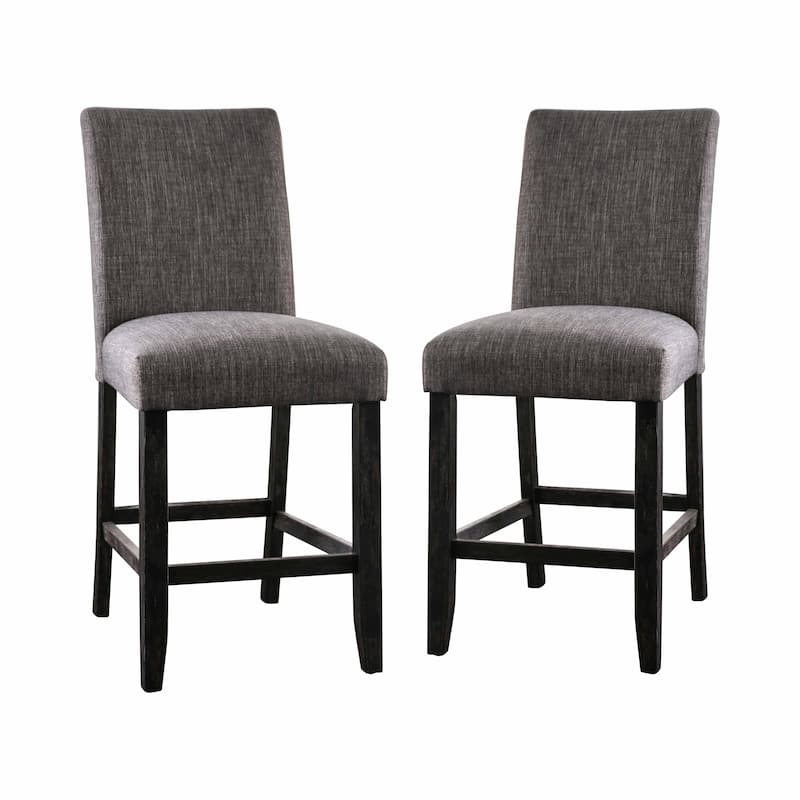 Shap Rustic Linen Counter Height Chairs (Set of 2) by Furniture of America