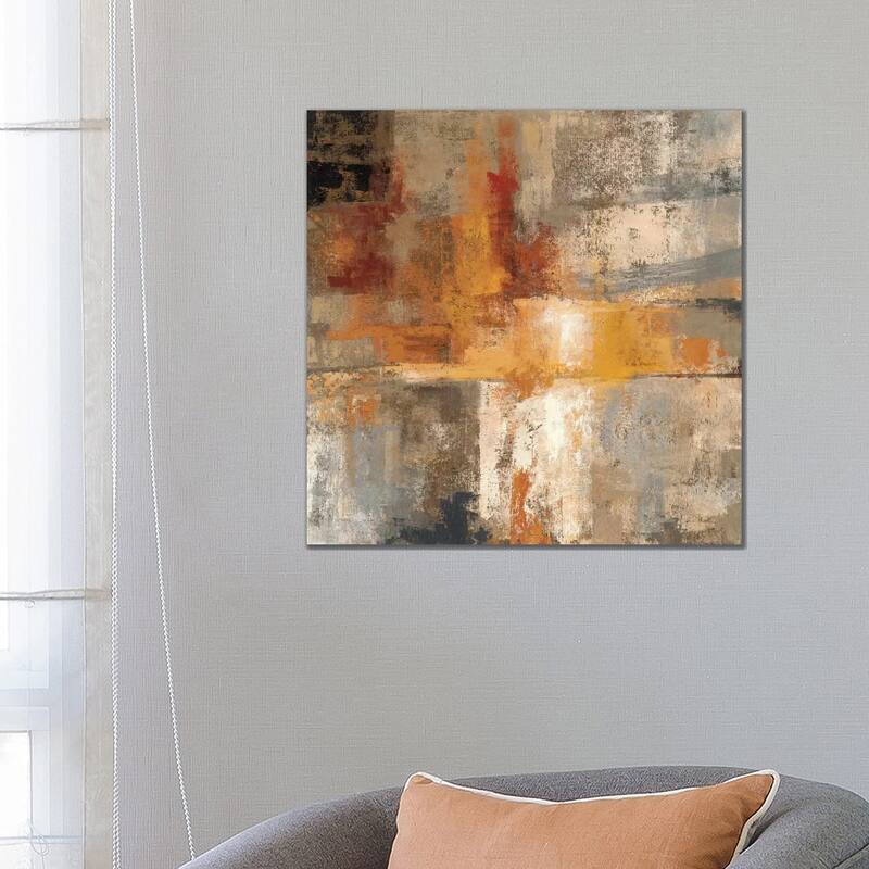iCanvas "Silver and Amber Crop " by Silvia Vassileva Canvas Print - 26x26x1.5