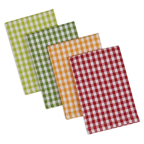 DII Pea Patch Check Heavyweight Dishcloth (Set of 4) - Set of 4 - Peapatch Checks