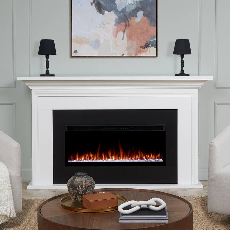 Cleo 76" Smart Landscape Electric Fireplace by Real Flame