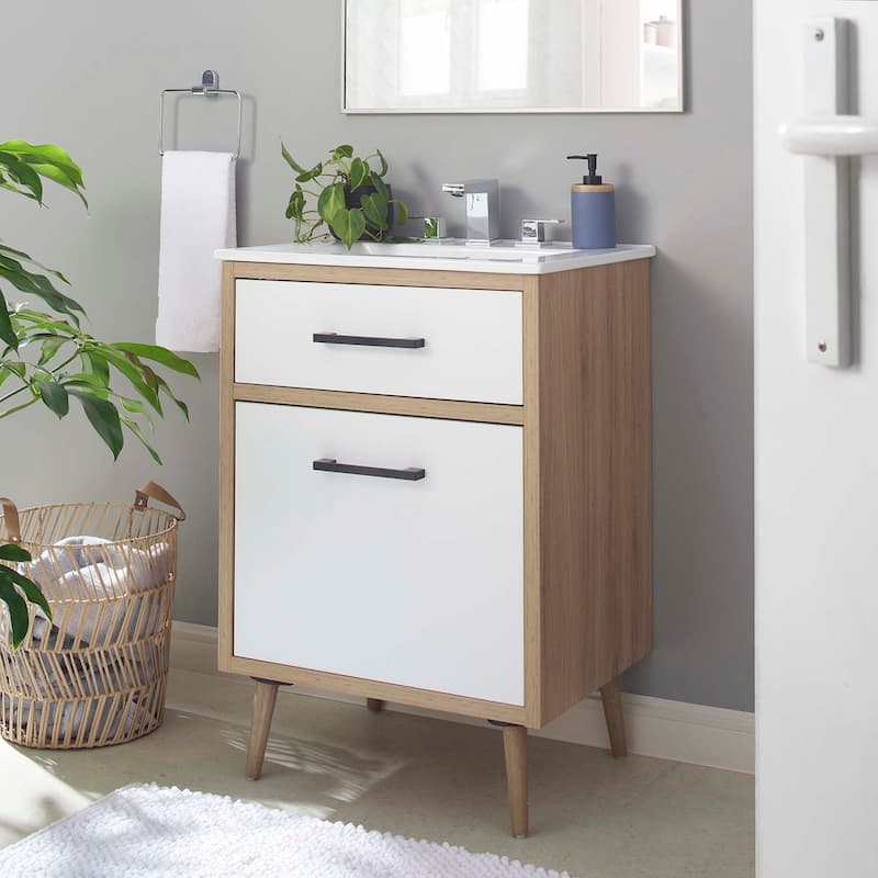 Maverick 24" Bathroom Vanity - White Oak