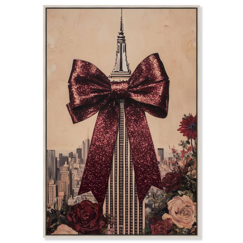 Sparkling Empire State Building Canvas by Art Remedy - Silver - 24" x 36"