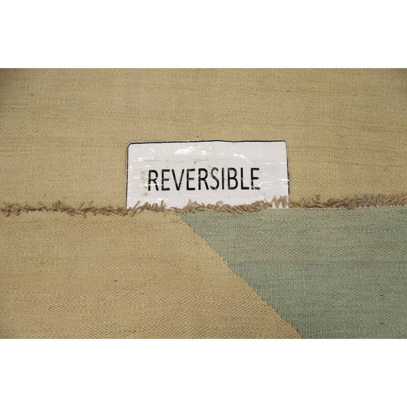 Hand Woven Oriental 100% Wool Carpet Southwestern Modern Beige & Ivories Kilim Area Rug - 5' 9'' X 3' 10''