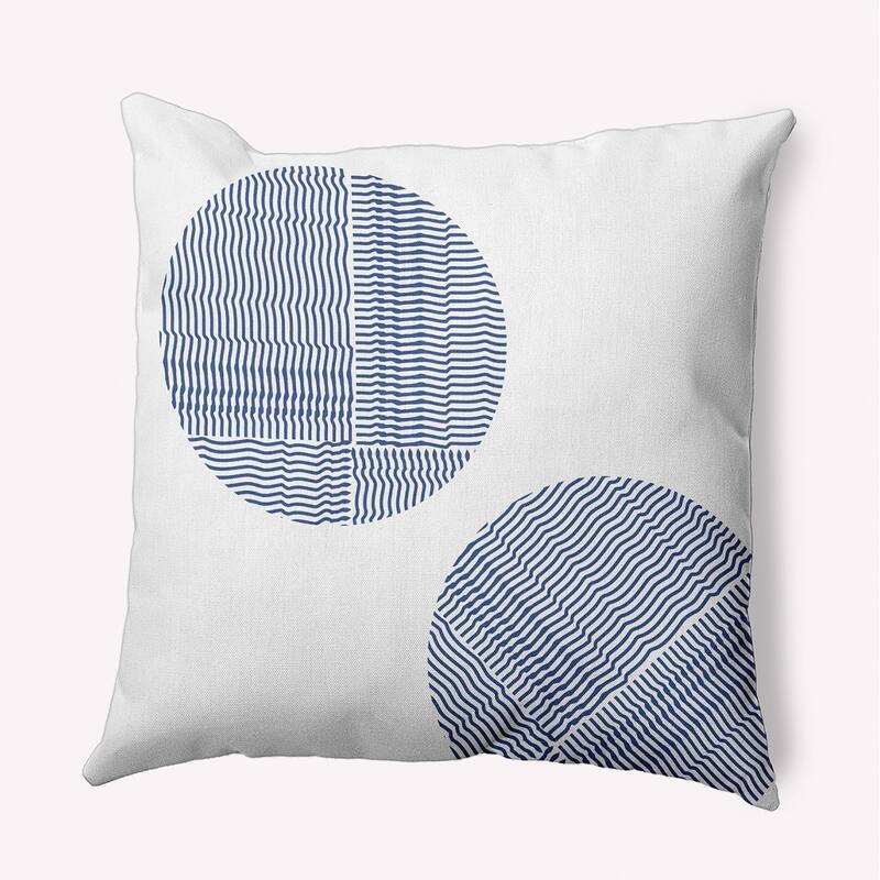 Circles Polyester Indoor Pillow - Nautical Navy - 16" x 16"