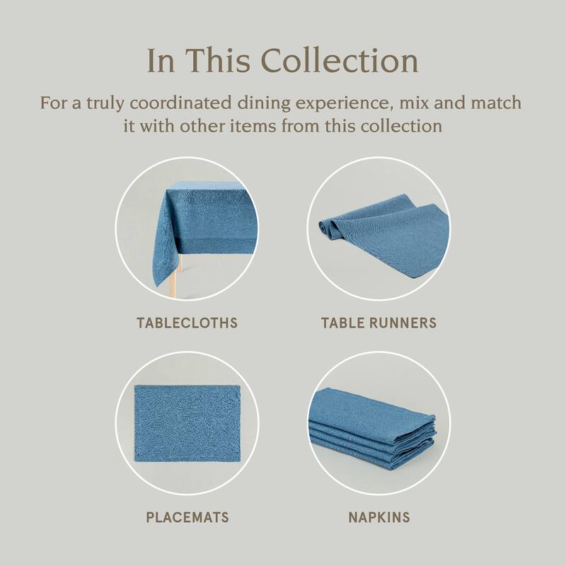 over&back 100% Linen Woven Placemats - Machine Washable - Set of 4