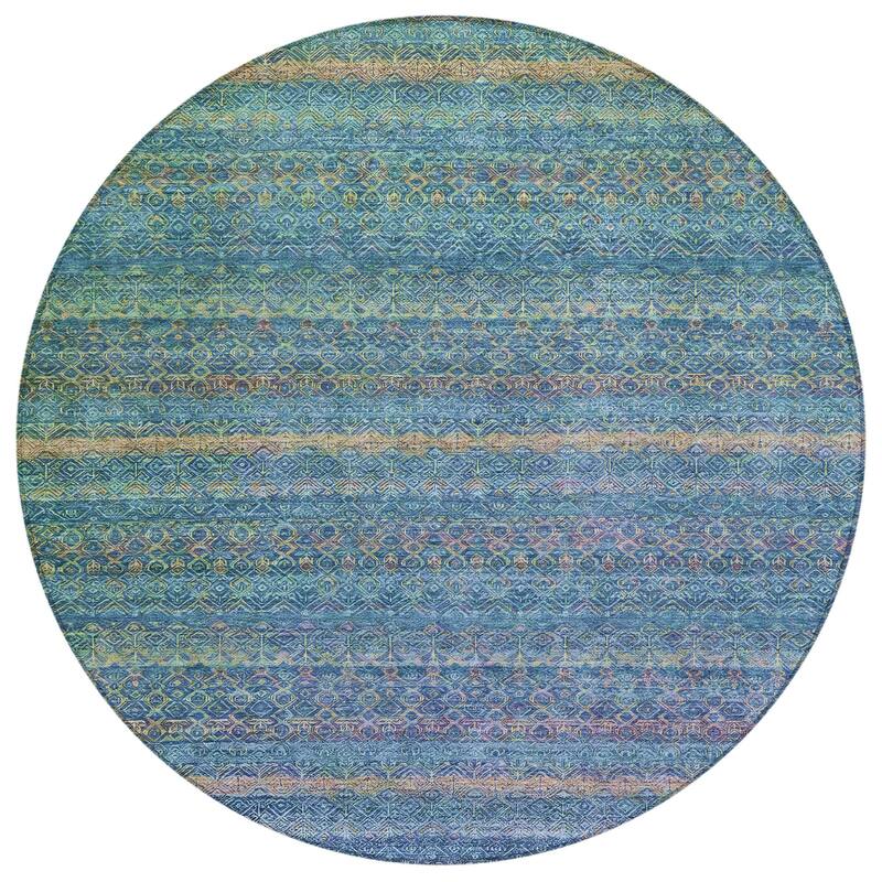 HomeRoots Striped Transitional Rectangle Outdoor Rug