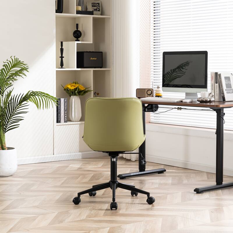 Armless Home Office Desk Chairs with Wheels Rolling Task Chair