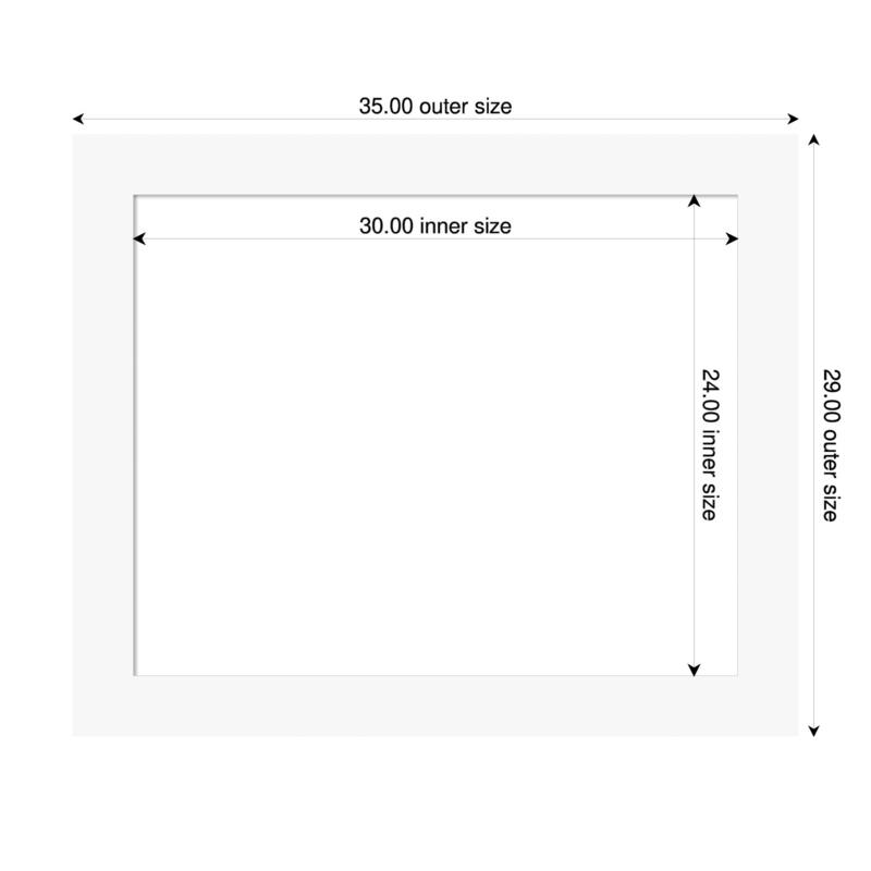 Amanti Art Basic Black Framed Dry Erase Magnetic Board - 35 x 29 in - Basic White