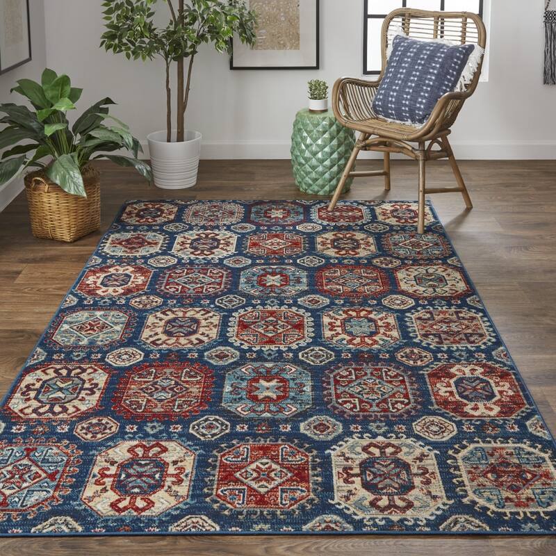 Vogor Power Loomed Distressed Abstract Stain Resistant Area Rug By HomeRoots - 12' x 15'