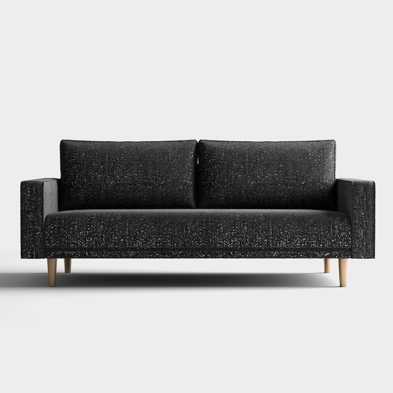 Furniture of America Isidora Contemporary Boucle Sofa Set with Back Pillows and Wooden Legs, 2-Piece or 3-Piece Options