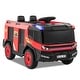 preview thumbnail 1 of 10, 12V Fire Truck Ride on for Kids with Water Spray and Remote Control - 40" x 22" x 23" Black-Red