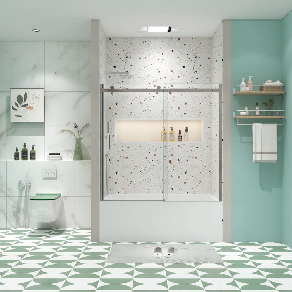 Premium Quality Sliding Shower Door for Bathtubs, Enhancing Bathroom Aesthetics