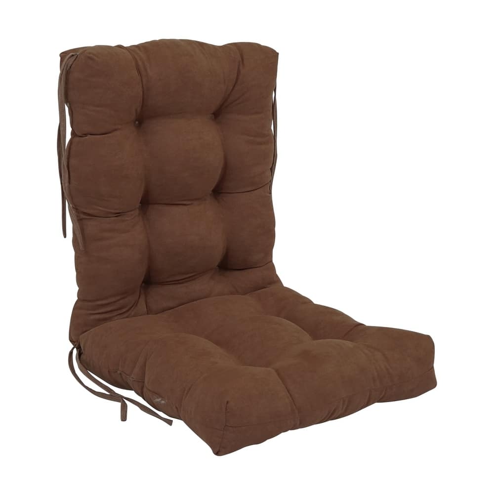 Multi-section Tufted Indoor Microsuede Seat/Back Chair Cushion (Multiple Sizes)