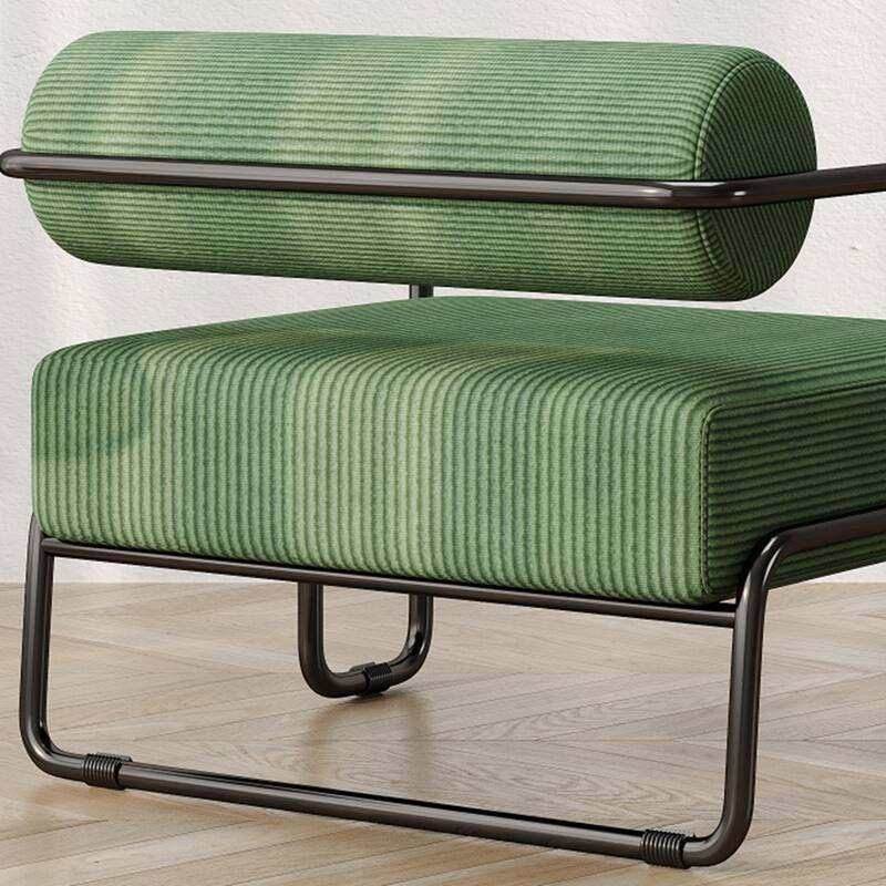 Iron Corduroy Sofa Chair,Lazy Individual Chair, Balcony Leisure Chair