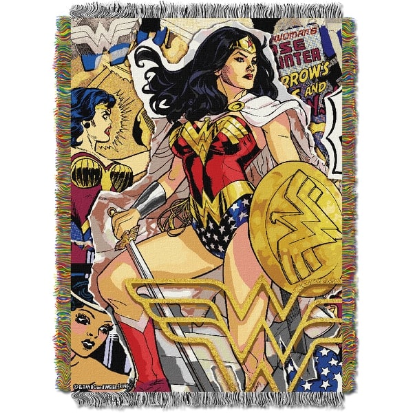 slide 1 of 1, Warner Brothers Wonder Woman Woven Tapestry Throw Blanket