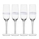 preview thumbnail 4 of 2, Fitz and Floyd Set of 4 Organic Band Flute Glasses, 8 Oz - 8-oz
