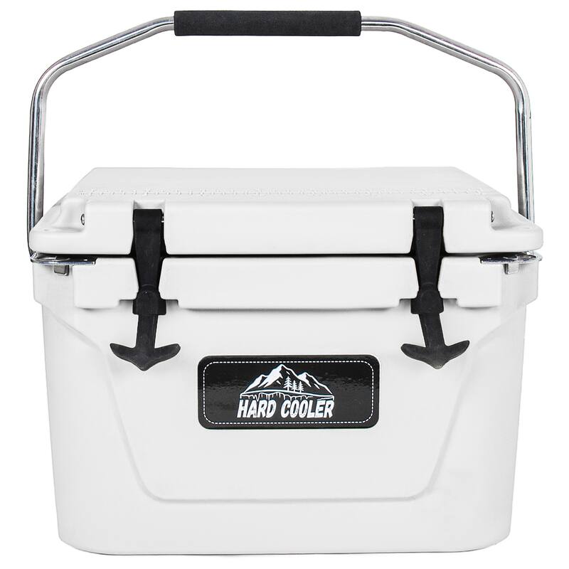 20 Quart Khaki Cooler, Ultra-Tough Hard Shell Ice Chest, Compact Portable Cooler Keeps Ice Up to 5 Days for Outdoor Adventures