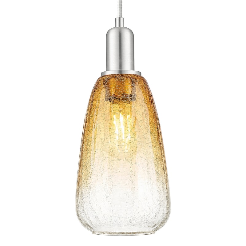 Innovations Lighting 716-1P-G480-6AM Brookhaven Almond 6" Wide Cord - Brushed Satin Nickel