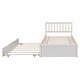 preview thumbnail 7 of 7, Twin Size Platform Bed with Trundle Bed, Wooden Twin Bed Frame with Headboard and Solid Wood Slats Support for Kids,Teen,Adult
