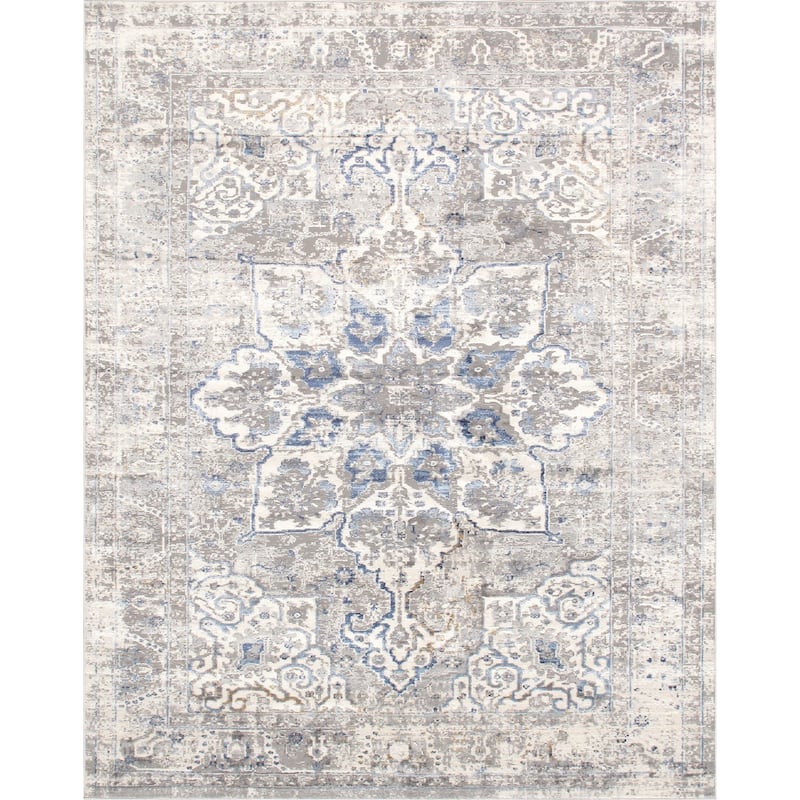 Pasargad Home Turkish Efes Design L. Grey Floral Area Rug
