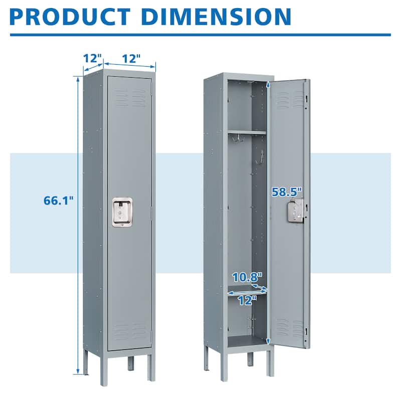 Metal Locker 1 Doors - N/A