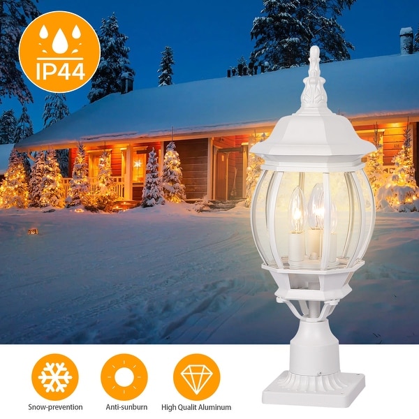 Outdoor 1 3 Light Post Lantern with Pier Mount Base Pack 1 or 2 On Sale Bed Bath Beyond 35542729