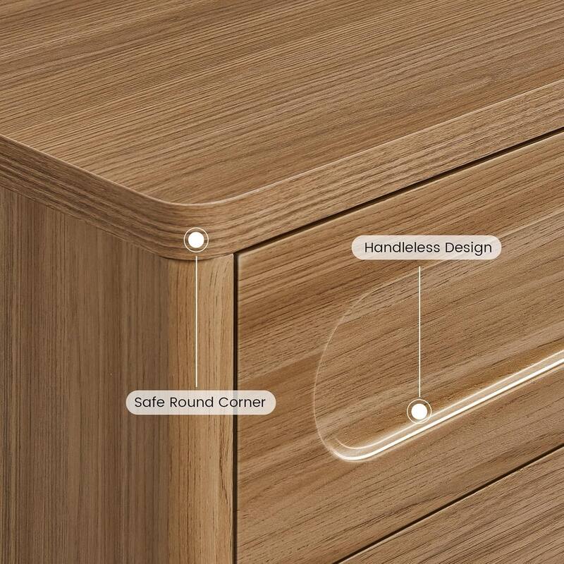 Bedroom Nightstand 3 Drawers 21.7''Wx15.8''Large Night Stand
