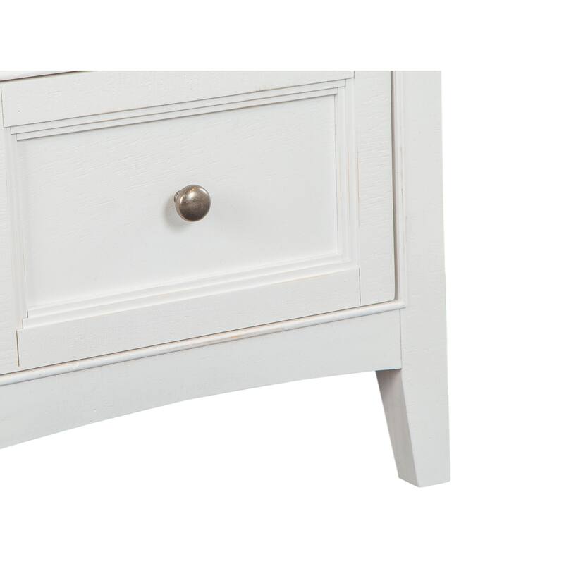 Magnussen Home Heron Cove Chalk White and Dovetail Grey Small Drawer Nightstand