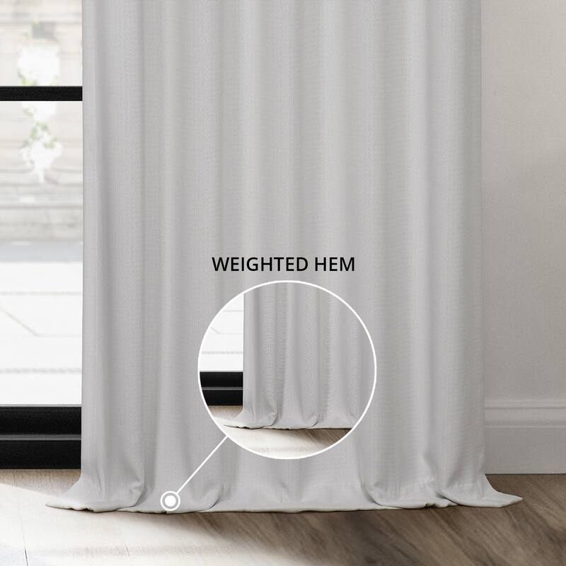 Exclusive Fabrics Grommet Textured Faux Linen Room Darkening Curtains for Bedroom & Living Room Curtains (1 Panel)