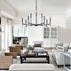 preview thumbnail 11 of 12, KAWOTI 9-Light Dimmable Modern Contemporary Chandelier Pendant Light - W32.5"*H67.75"