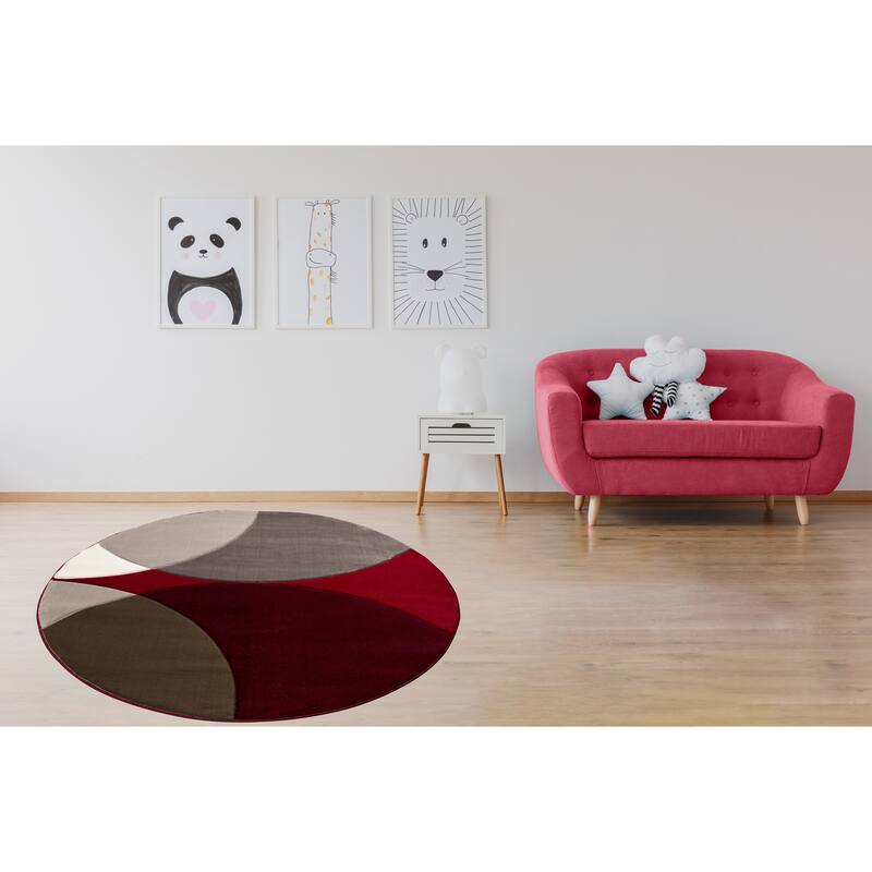 Rhodes Collection Abstract Circle Area Rug