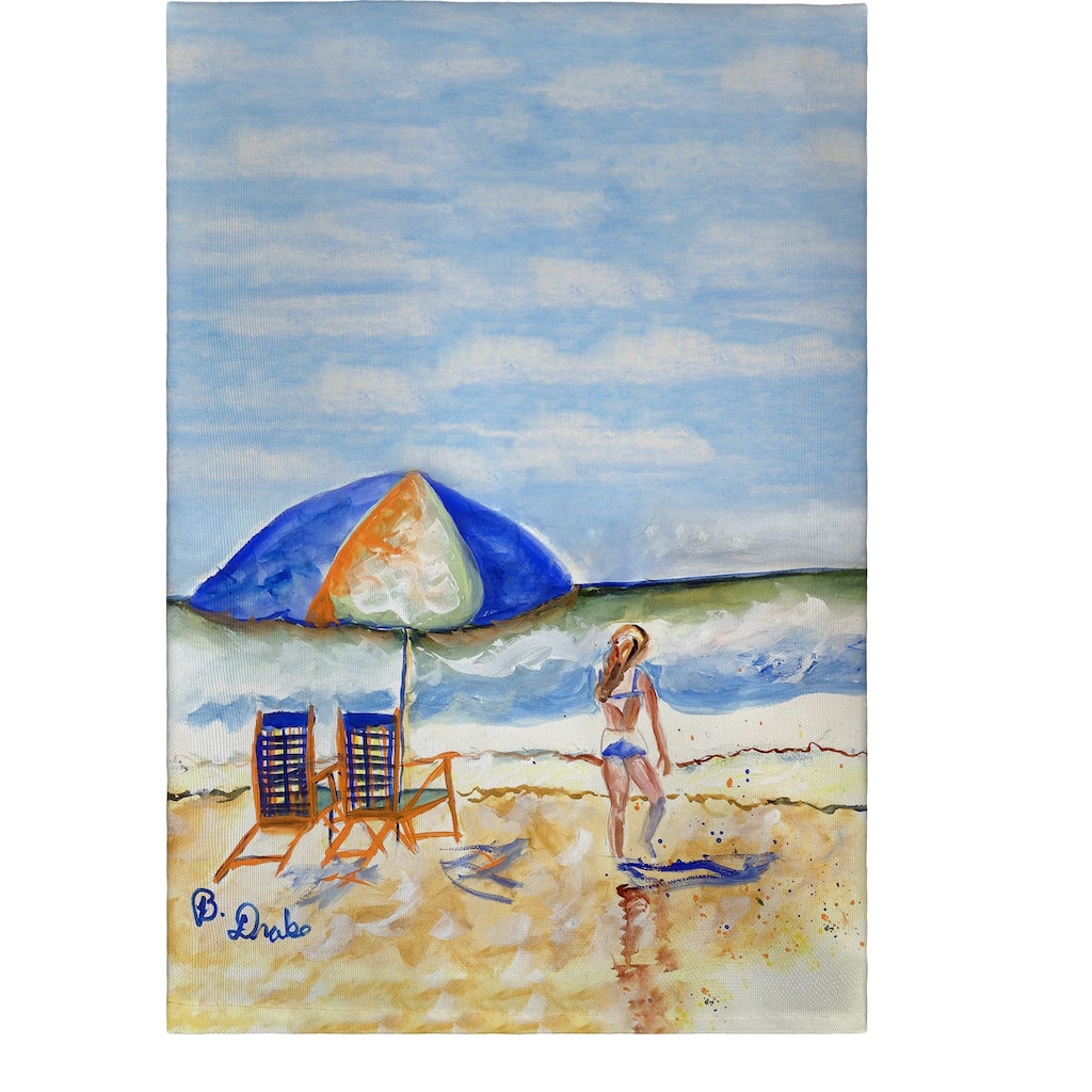 Beach Chairs & Girl Guest Towel - 20x20