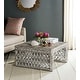 preview thumbnail 1 of 4, SAFAVIEH Shila White Washed Rattan Table - 31.5" x 31.5" x 17.6"