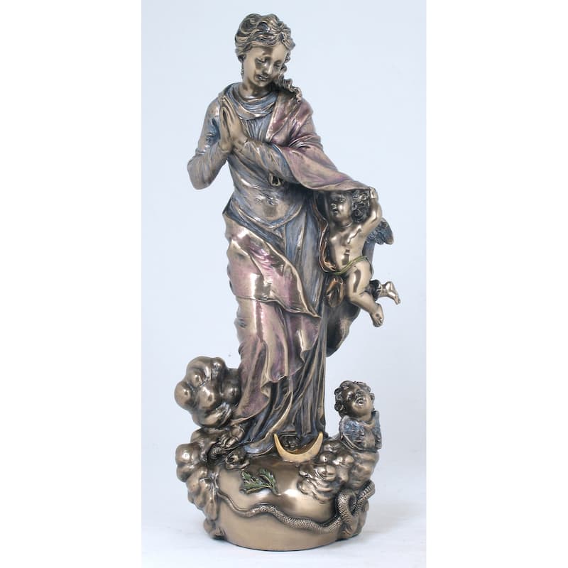 Veronese 11.8H Virgin Mary Cold Cast Bronze