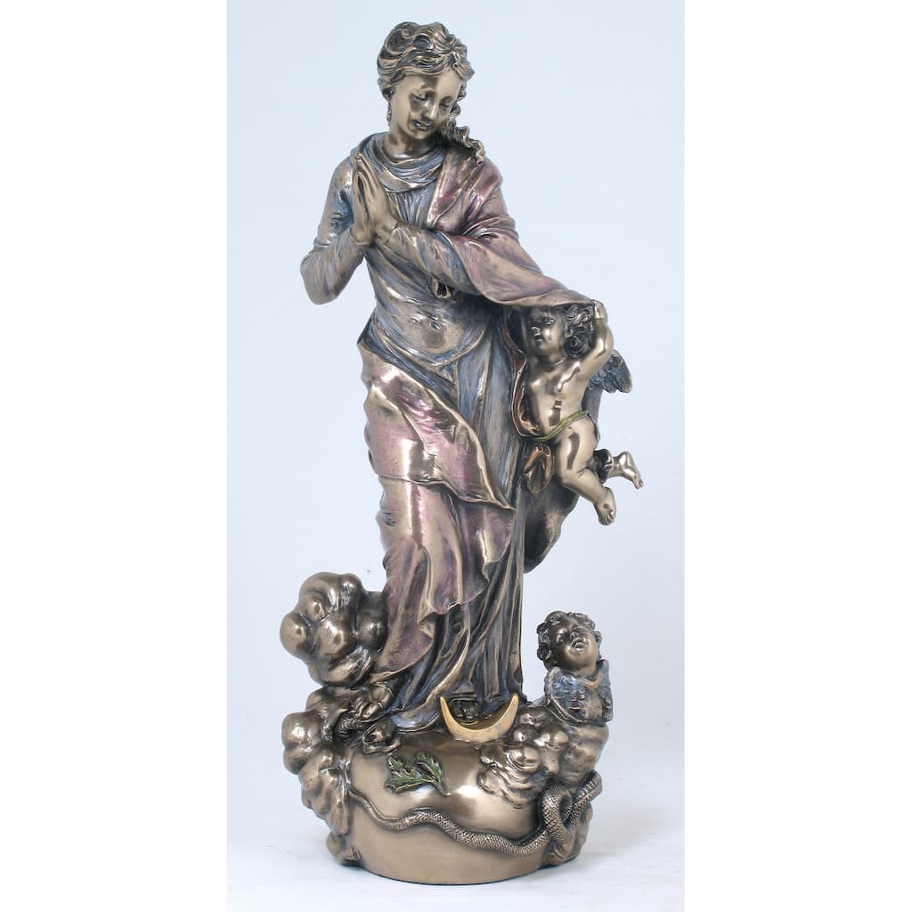 Veronese 11.8H Virgin Mary Cold Cast Bronze