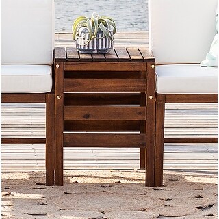 Walker Edison Acacia Wood Outdoor Side Table - Bed Bath & Beyond - 31451632