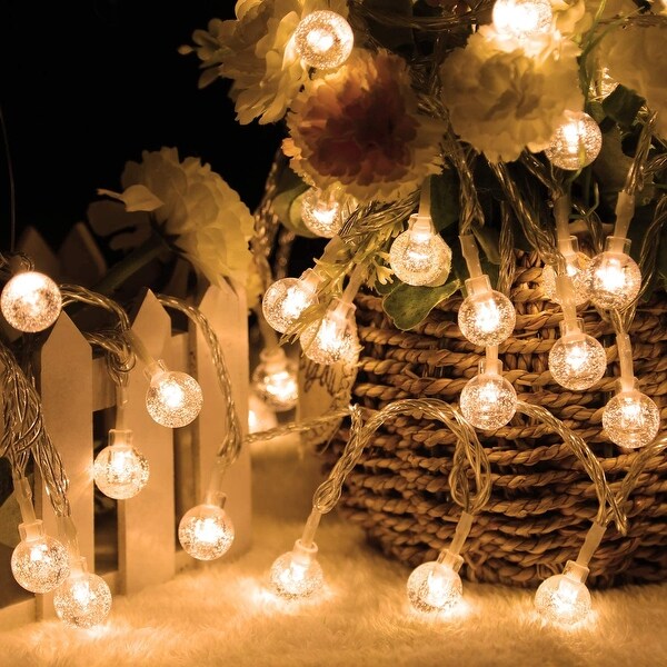 100LED Globe String Lights for Bedroom 43ft Standard Bed Bath