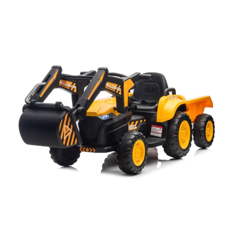 Electric Vehicles Ride On Car Toy with Remote Control, Digger for Kids Best Gifts - Yellow