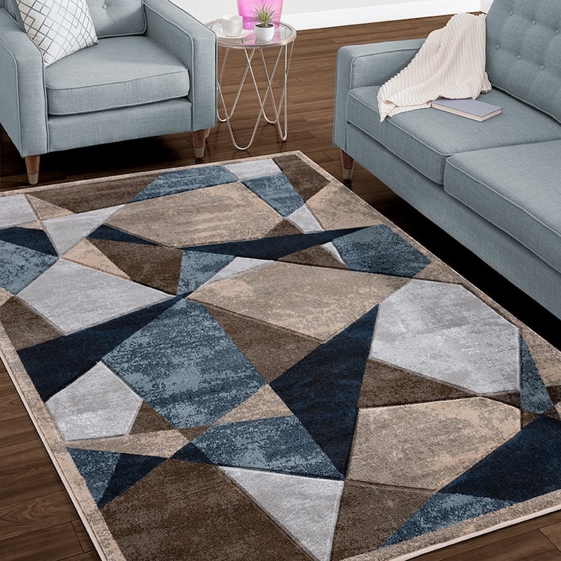 Orelsi Collection Abstract Area Rug