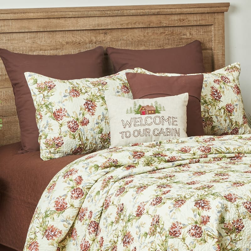 Cooper Pines Rustic Lodge Cotton Quilt Set