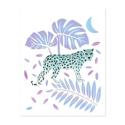 Leopard White Mint Drawing Animals Cheetah Jaguar Art Print/Poster ...